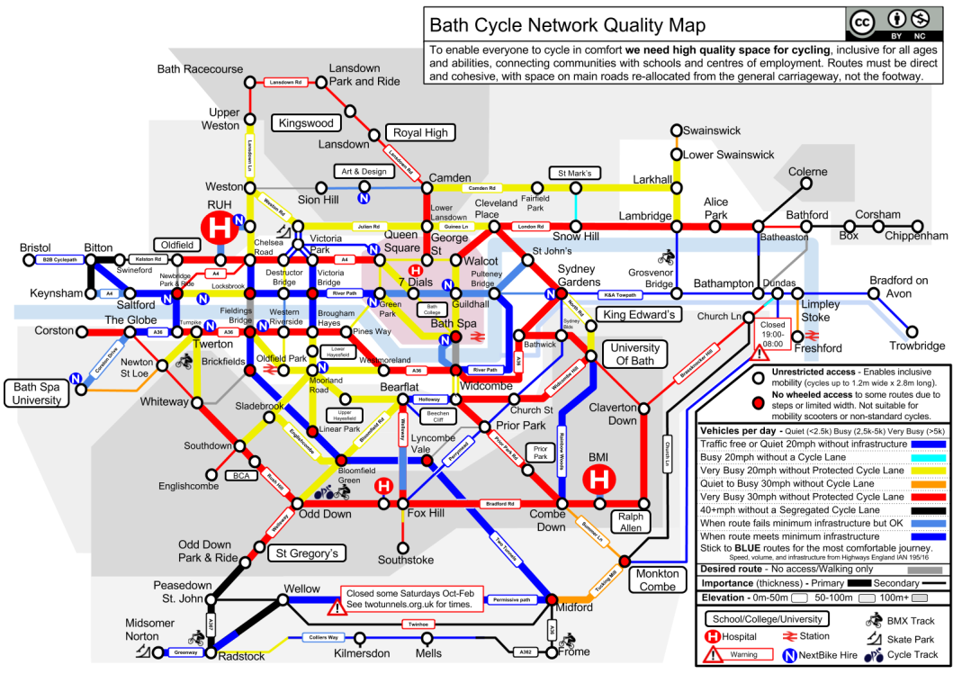 Bath Cycle Network Quality Map